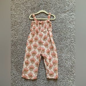 Zara Kids Smocked Printed Overalls